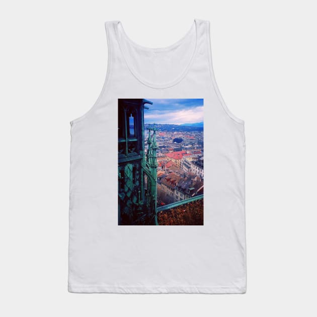 Geneve. A View of the City from the Tower of the Cathedral of St. Peter. Switzerland 2005 Tank Top by IgorPozdnyakov